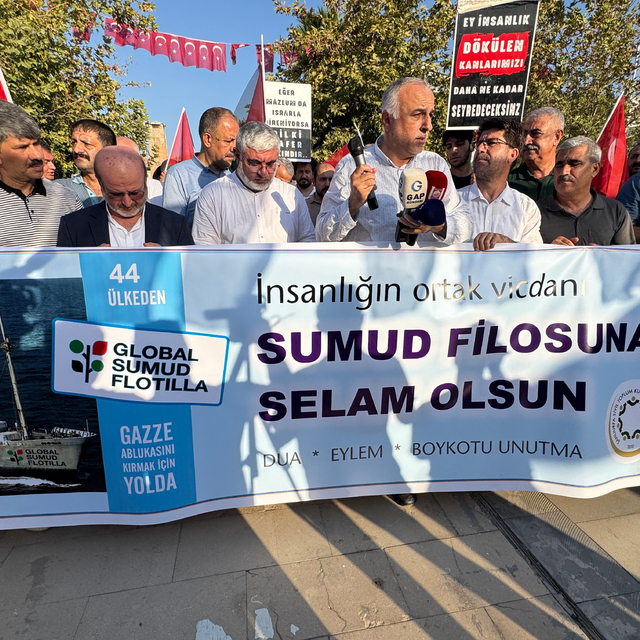 Şanlıurfa ve Kilis'te Küresel Sumud Filosu'na destek
