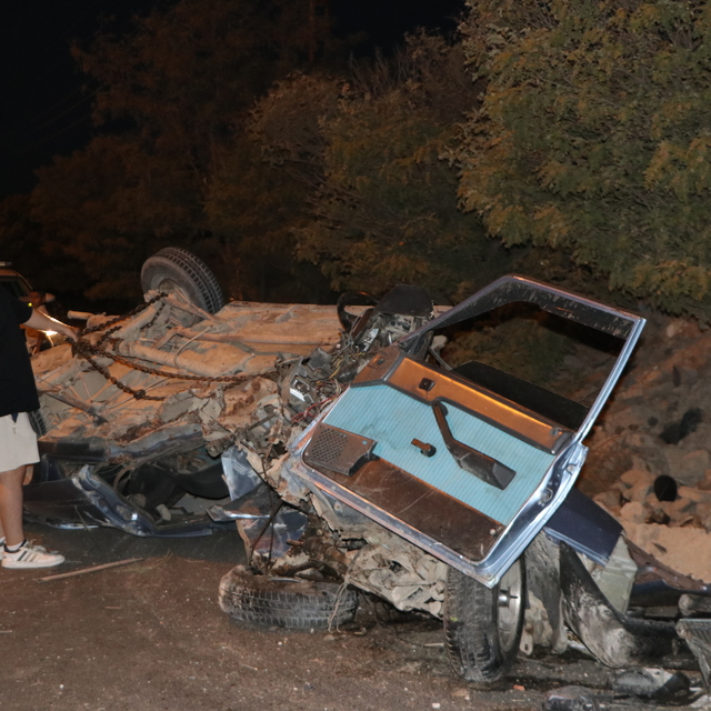 Kilis'te otomobilin devrildiği kazada 2 kişi yaralandı