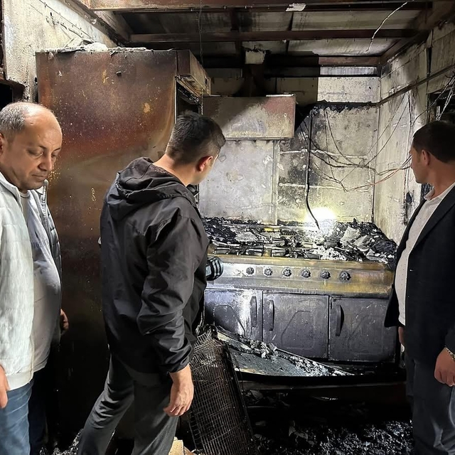 Sivas'ta kafede çıkan yangın söndürüldü