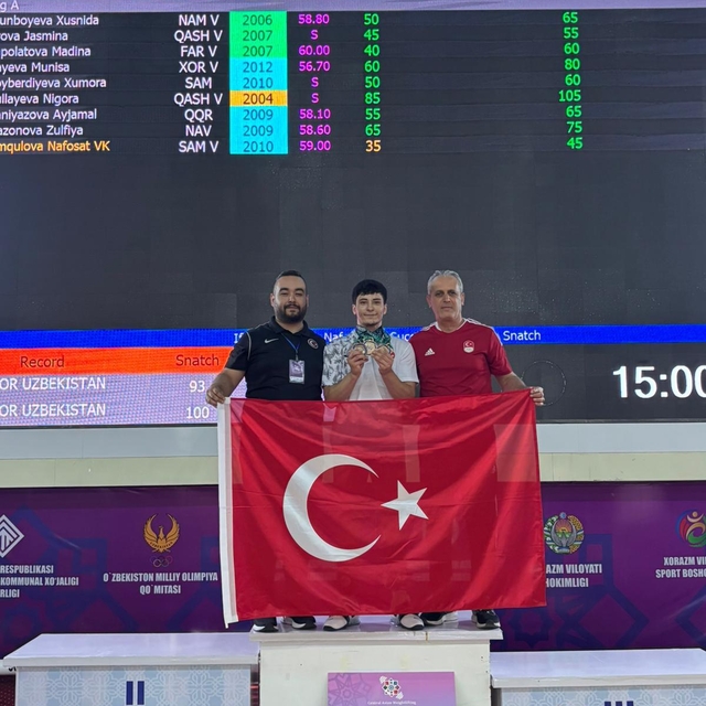 Milli halterci Adem Algül, Özbekistan'da şampiyon olarak Türkiye rekoru kır...