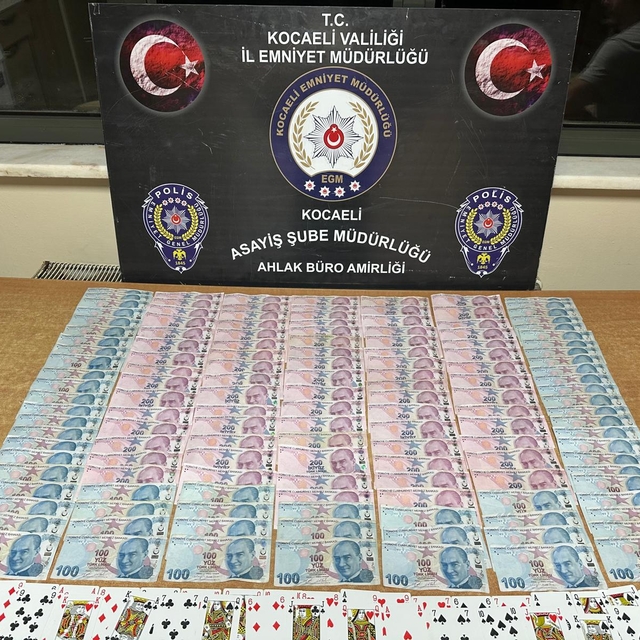 Kocaeli'de kıraathanede kumar oynatan şüpheli hakkında adli işlem yapıldı