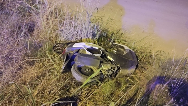 Çarşamba'da devrilen motosikletin sürücüsü yaralandı