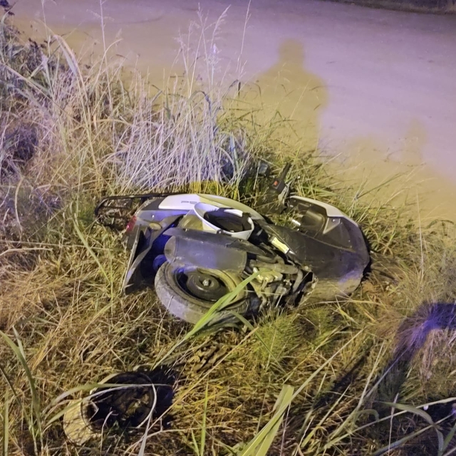 Çarşamba'da devrilen motosikletin sürücüsü yaralandı