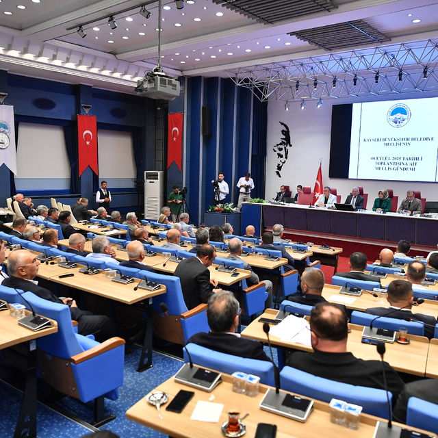 Kayseri Büyükşehir Belediyesi eylül ayı meclis toplantısı yapıldı