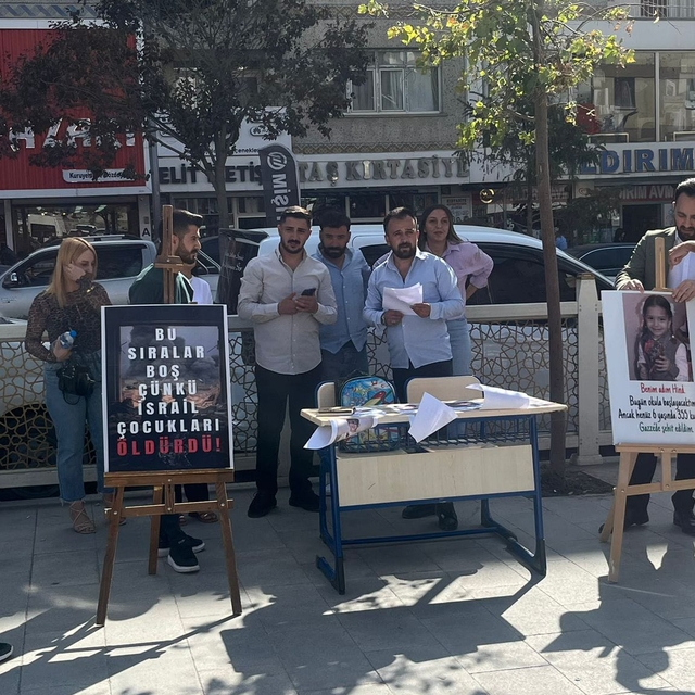 Hakkari'de "Boş Sıralar" etkinliğiyle Gazzeli çocuklar anıldı