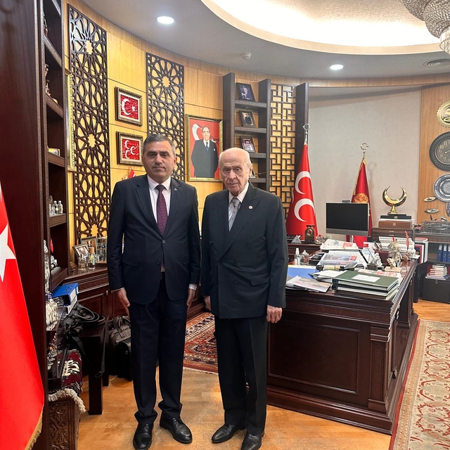 MHP Samsun İl Başkanı Mucur, MHP Genel Başkanı Bahçeli'yi ziyaret etti