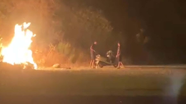 Ormana ateşe verdiler; o anlar kamerada