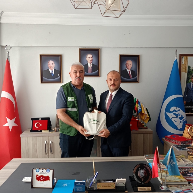 Yeşilay Hatay Şube Başkanı Kuyubaşıoğlu'ndan Ülkü Ocakları İl Başkanı Çelik...