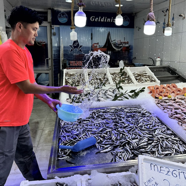Ağlara erken takılan hamsi balıkçının yüzünü güldürdü