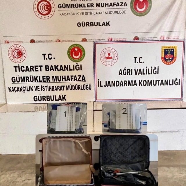 Ağrı'da valiz içerisine uyuşturucu gizleyen 2 şüpheli yakalandı