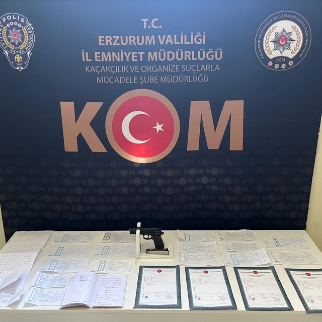 Erzurum'da tefecilik operasyonunda 3 zanlı tutuklandı