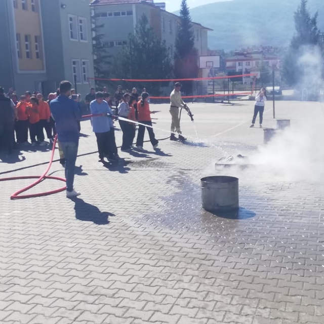 Hanönü'de yangın tatbikatı yapıldı