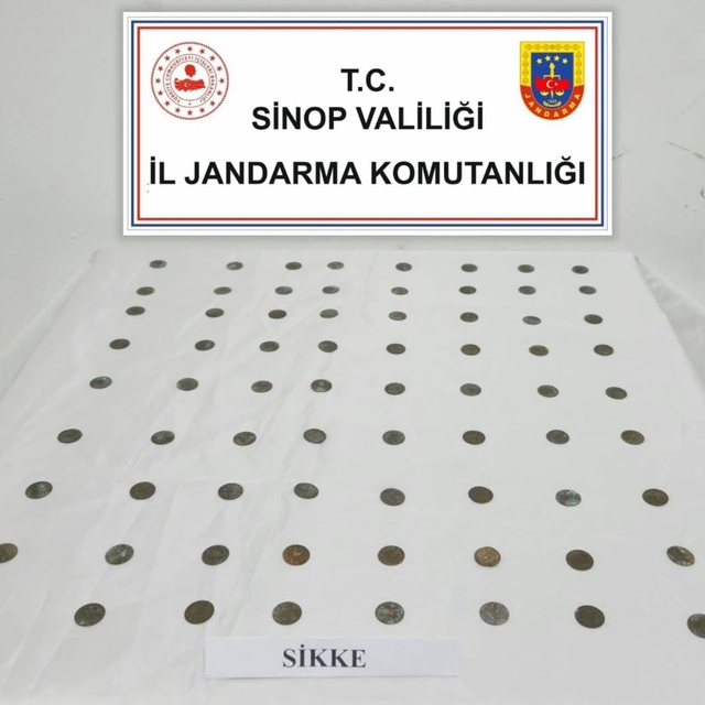 Sinop'ta kaçakçılık operasyonunda 72 sikke ele geçirildi
