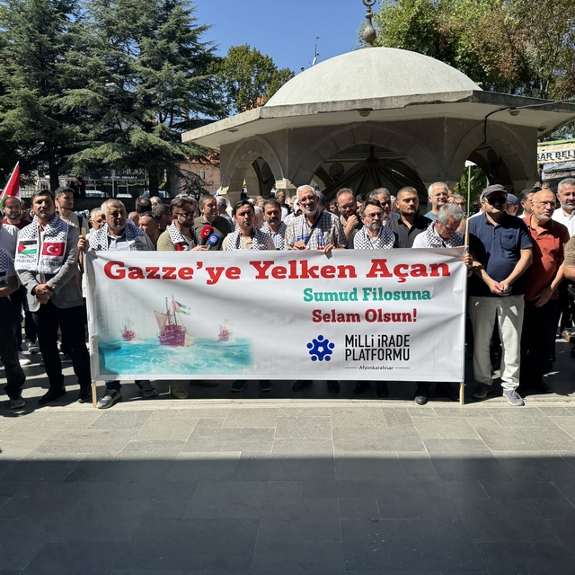 Afyonkarahisar'da Filistin ve Küresel Sumud Filosu'na destek
