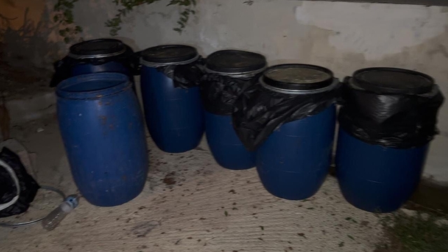 Hatay'da 1260 litre sahte içki ele geçirildi