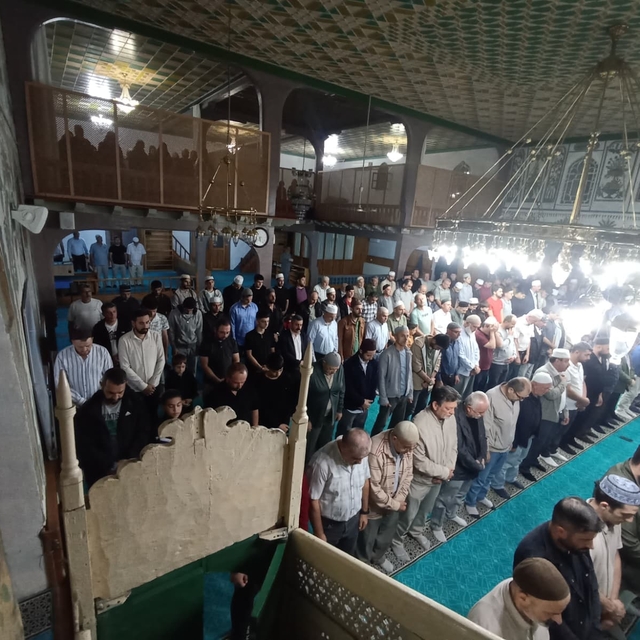 Bafra'da Filistin'e destek için sabah namazı buluşması yapıldı