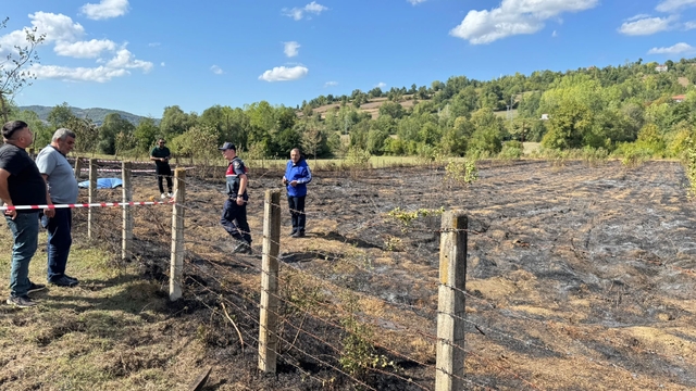 Tarlada yaktığı anız ateşini söndürmeye çalışırken kalp krizi geçirip öldü