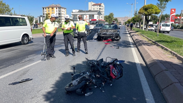 Kayseri'de otomobille çarpışan motosikletin sürücüsü öldü