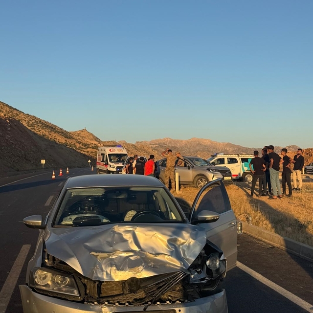 Şırnak'ta çarpışan iki otomobildeki 4 kişi yaralandı