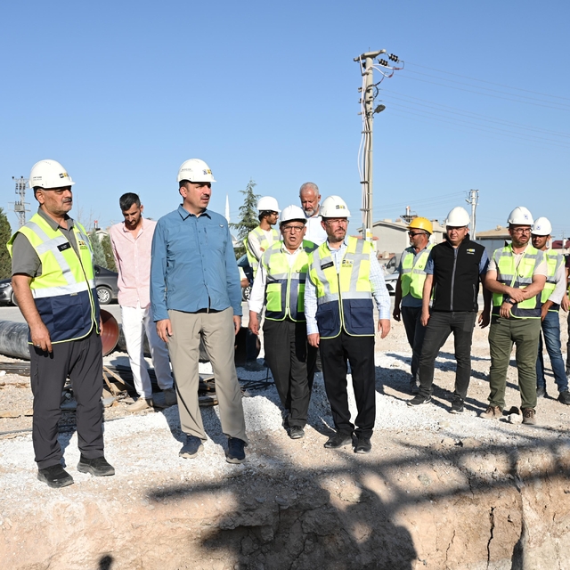 Konya'da "İçme Suyu Temin Projesi" kapsamında isale hattı bağlantı çalışmal...