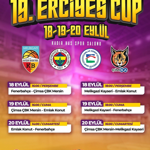 19'uncu Erciyes Cup maç programı belli oldu