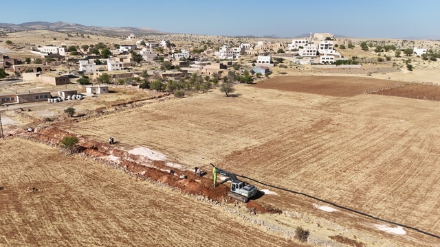 Midyat'ta atıksu hattı döşeme çalışmaları tamamlandı