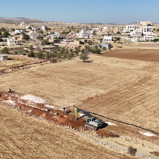 Midyat'ta atıksu hattı döşeme çalışmaları tamamlandı
