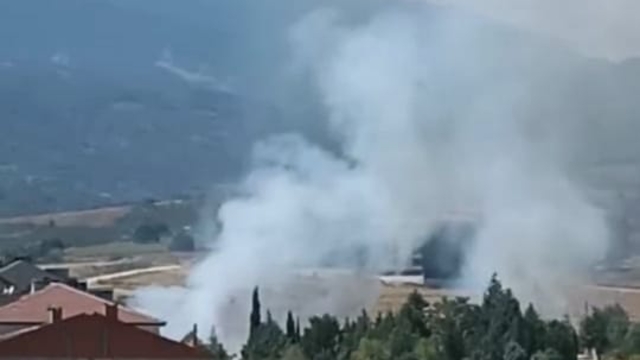 Bursa'da anız yangını; 30 dönümlük alan zarar gördü