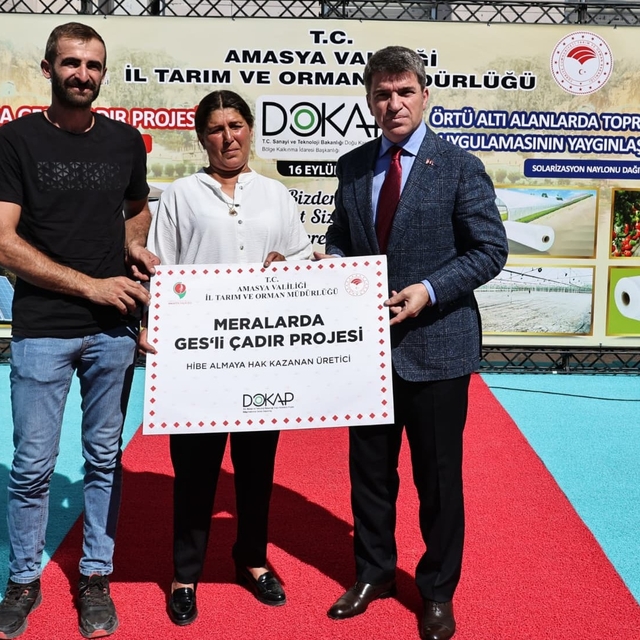 Amasya'da 100 çiftçiye GES'li çadır, 88 çiftçiye solarizasyon naylon desteğ...