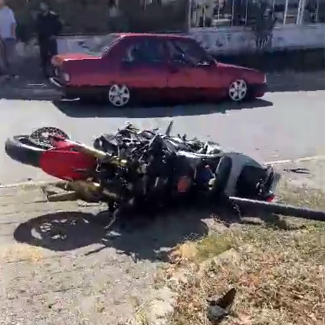 Tamir ettiği motosikletin test sürüşünde yaralandı