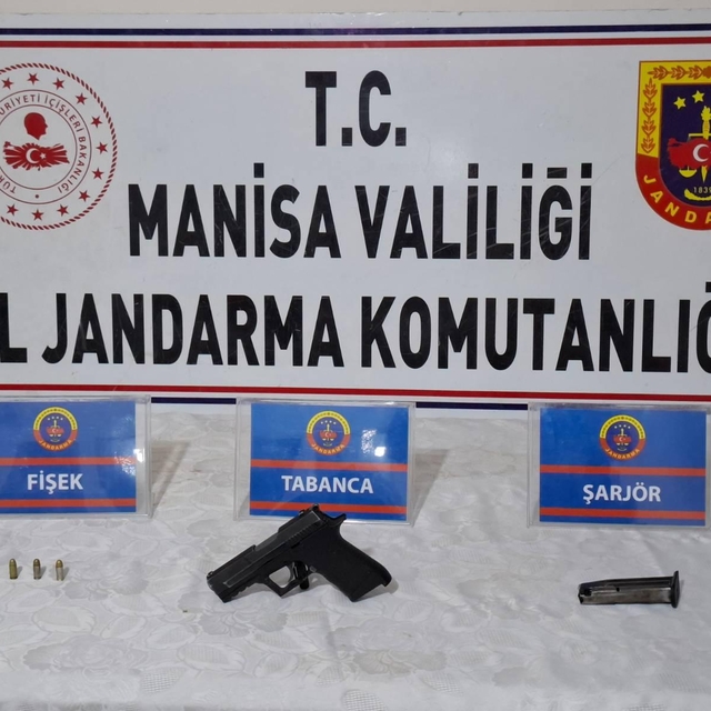 Salihli'de ruhsatsız tabanca bulunduran kişiye adli işlem