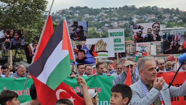 Zonguldak'ta Sumud filosuna destek yürüyüşü