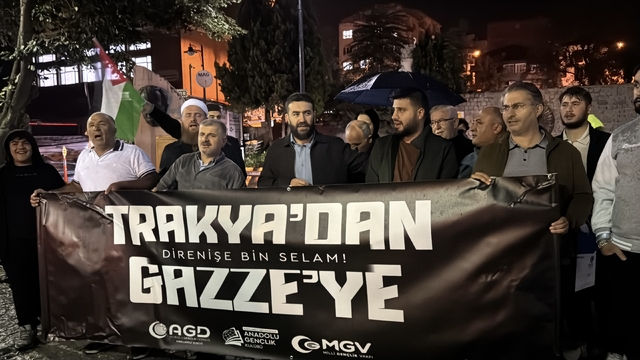 Kırklareli'nden Filistin ve Küresel Sumud Filosu'na destek