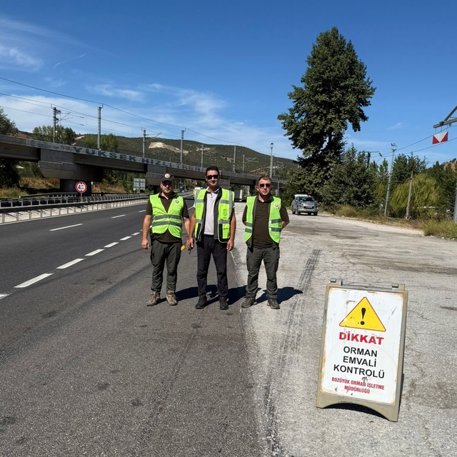 Orman emvali yüklü araçlara denetim