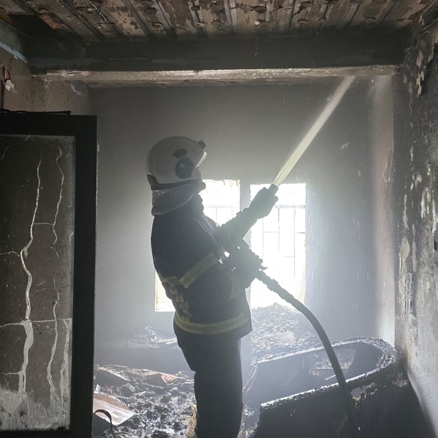 Tokat'ta çıkan yangında ev kullanılamaz hale geldi