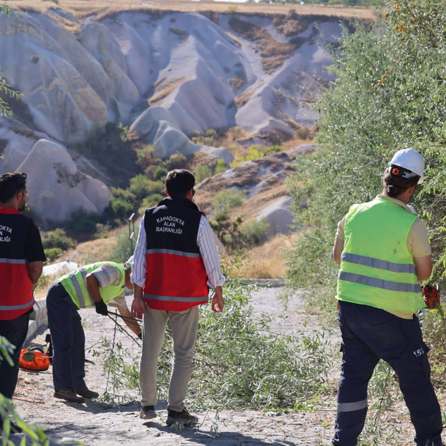 Kapadokya'daki vadilerde doğal dokuya uyumlu çevre düzenleme çalışması başl...