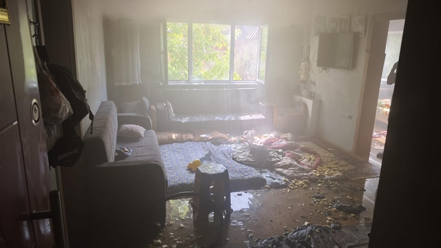 Sakarya'da evde çıkan yangında hasar oluştu