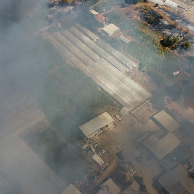 Antalya'nın Muratpaşa ilçesinde sazlık alanda yangın çıktı