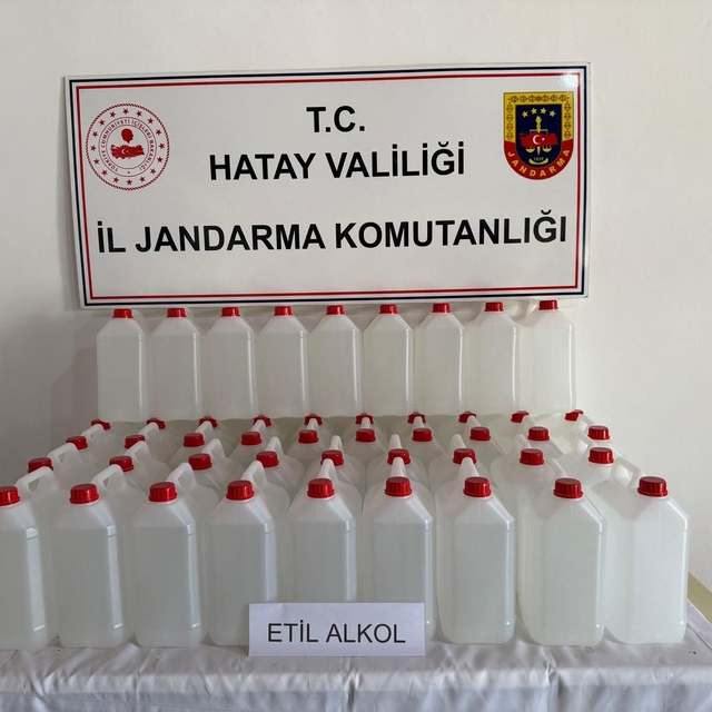 Hatay'da 200 litre kaçak etil alkol ele geçirildi