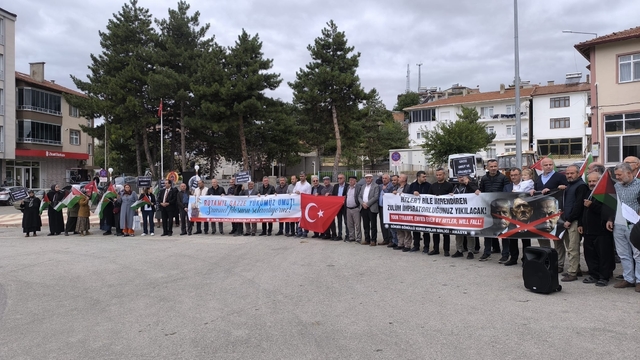 Hamamözü'nde İsrail'in Gazze'deki soykırımını protesto edildi