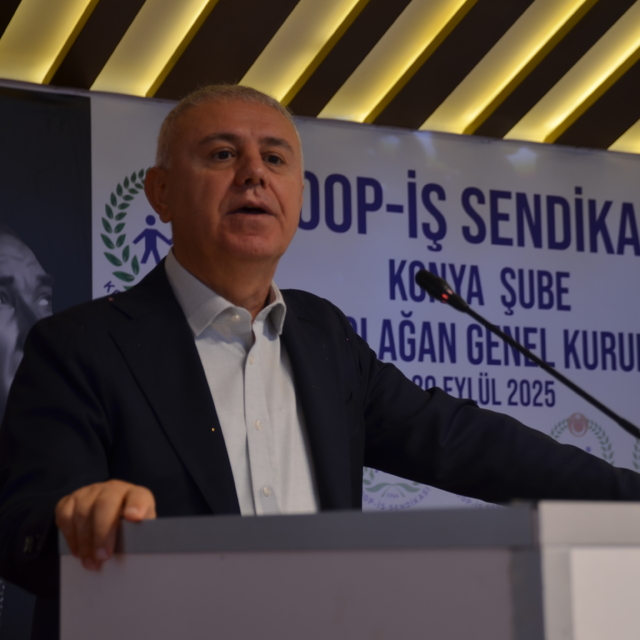 TÜRK-İŞ Genel Başkan Yardımcısı Eyüp Alemdar, Konya'da genel kurula katıldı