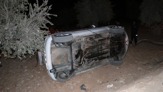 Kilis'te otomobilin devrildiği kazada 1 kişi yaralandı