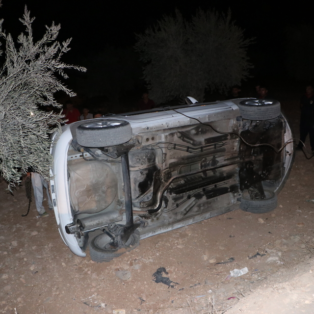 Kilis'te otomobilin devrildiği kazada 1 kişi yaralandı