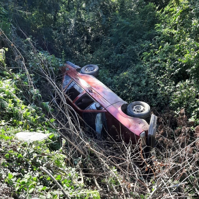 Sakarya'da otomobil şarampole devrildi: Aynı aileden 5 yaralı