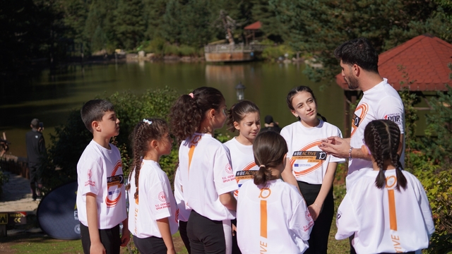Gümüşhane'deki Limni Gölü'nde cimnastik etkinliği düzenlendi