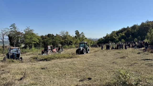 Samsun'da hayvan barınağına karşı çıkan mahalle sakinleri eylem yaptı