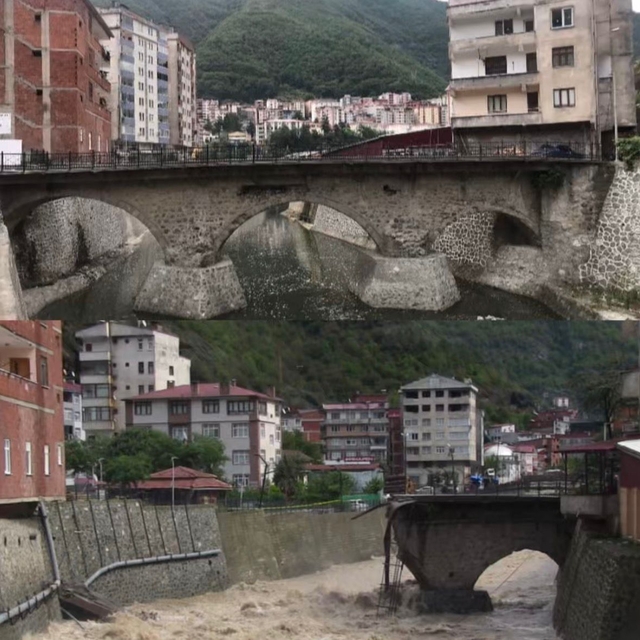 Rize ve Artvin'de sel sonrası hasar tespiti (3)