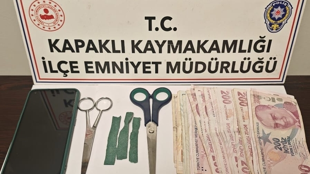 Tekirdağ'da uyuşturucu operasyonunda yakalanan şüpheli tutuklandı