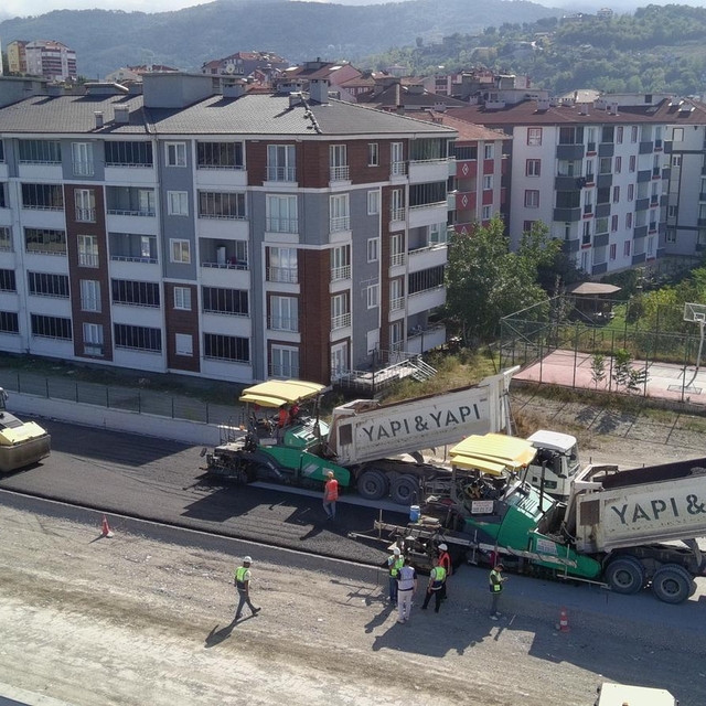 Türkeli'de sahil yolu çalışmaları devam ediyor