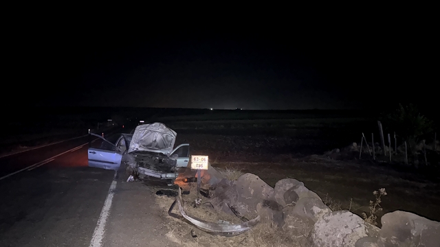 Şanlıurfa'da devrilen otomobildeki 2 kişi yaralandı